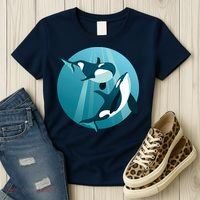 Pair Of Orcas Swimming Women's T-Shirt thumb 3