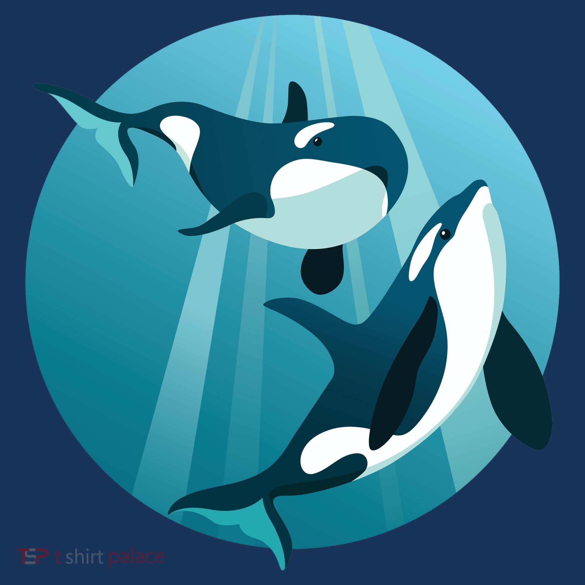Pair Of Orcas Swimming Kids Sweatshirt