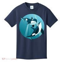 Pair Of Orcas Swimming Kids T-Shirt thumb 0
