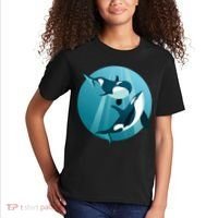 Pair Of Orcas Swimming Kids T-Shirt thumb 2