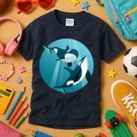 Pair Of Orcas Swimming Kids T-Shirt thumb 3