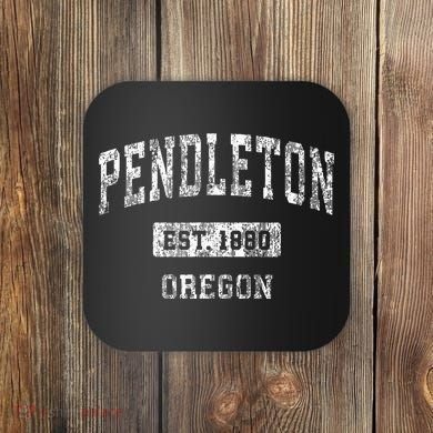 Pendleton Oregon Or Vintage Sports Established Coaster