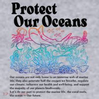Protect Our Oceans Save Earth World Ocean Day 2024 On Back Women's Sweatshirt thumb 2