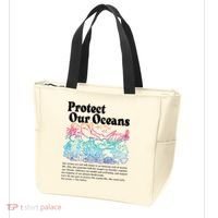 Protect Our Oceans Save Earth World Ocean Day 2024 On Back Tote Bag thumb 3