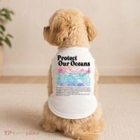 Protect Our Oceans Save Earth World Ocean Day 2024 On Back Doggie Tank thumb 2