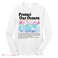 Protect Our Oceans Save Earth World Ocean Day 2024 On Back Long Sleeve Shirt thumb 0