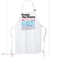 Protect Our Oceans Save Earth World Ocean Day 2024 On Back Apron thumb 0
