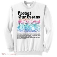 Protect Our Oceans Save Earth World Ocean Day 2024 On Back Sweatshirt thumb 0