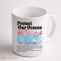 Protect Our Oceans Save Earth World Ocean Day 2024 On Back Coffee Mug thumb 1