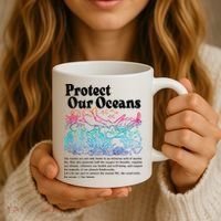 Protect Our Oceans Save Earth World Ocean Day 2024 On Back Coffee Mug thumb 3