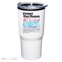 Protect Our Oceans Save Earth World Ocean Day 2024 On Back Tumbler thumb 0
