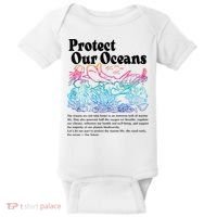 Protect Our Oceans Save Earth World Ocean Day 2024 On Back Baby Bodysuit thumb 0