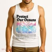 Protect Our Oceans Save Earth World Ocean Day 2024 On Back Tank Top thumb 3