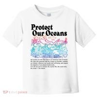Protect Our Oceans Save Earth World Ocean Day 2024 On Back Toddler T-Shirt thumb 0
