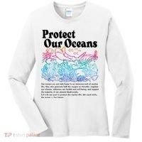 Protect Our Oceans Save Earth World Ocean Day 2024 On Back Women's Long Sleeve Shirt thumb 0