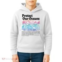 Protect Our Oceans Save Earth World Ocean Day 2024 On Back Kids Hoodie thumb 4