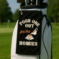 Pour One Out For The Homies Golf Towel thumb 2