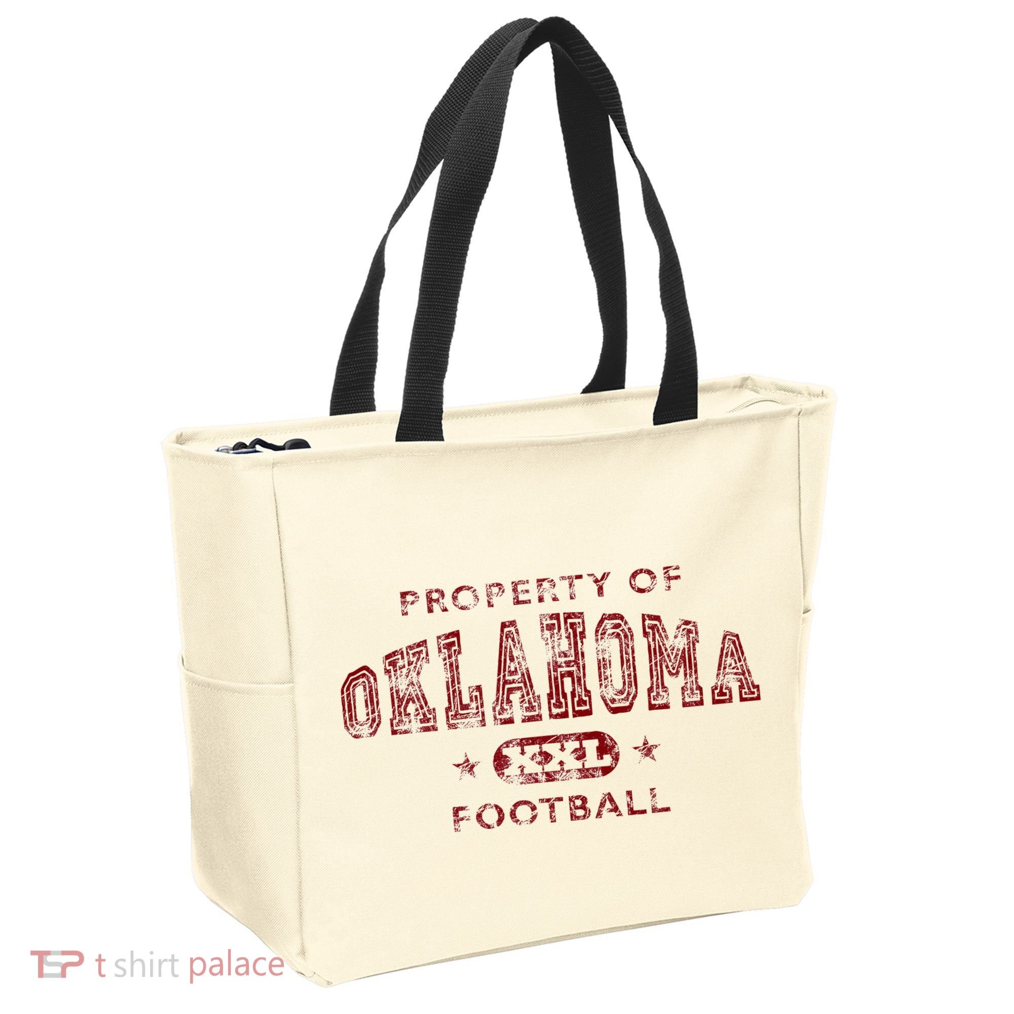 Property Of Oklahoma Football Xxl Tote Bag