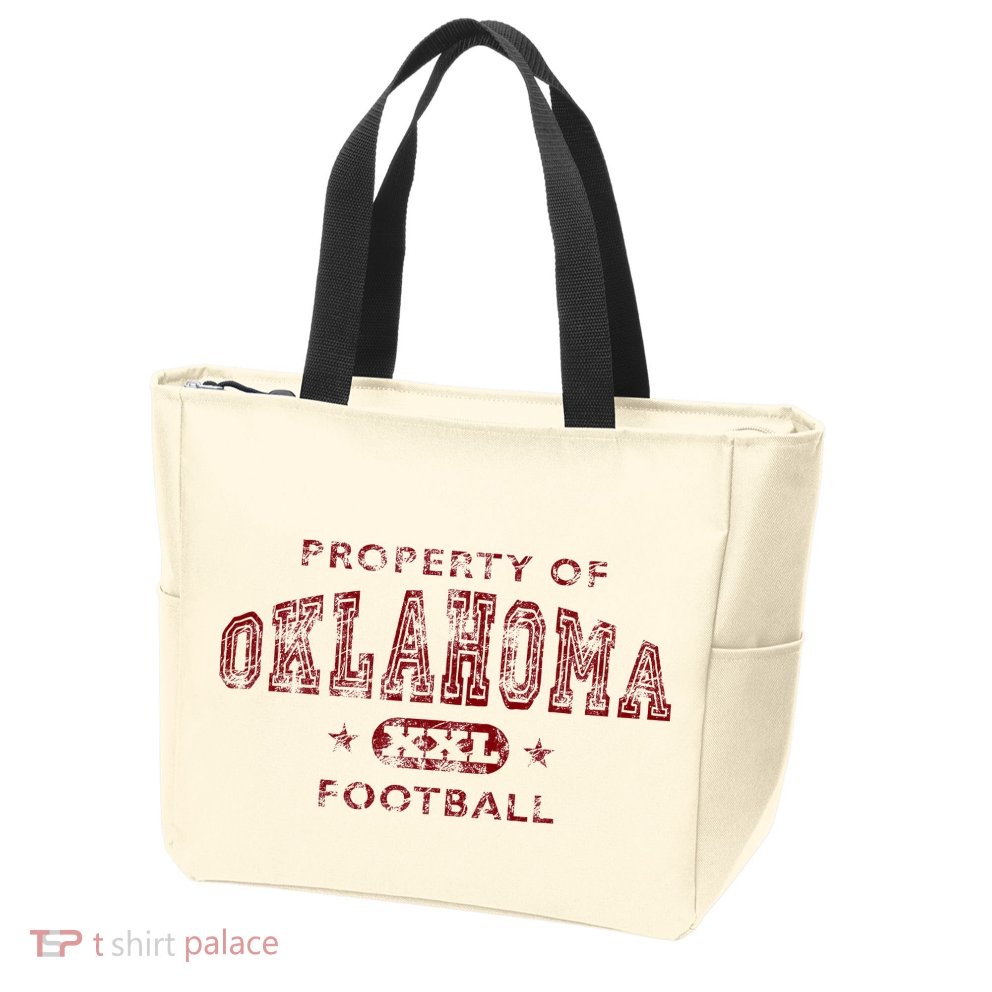 Property Of Oklahoma Football Xxl Tote Bag