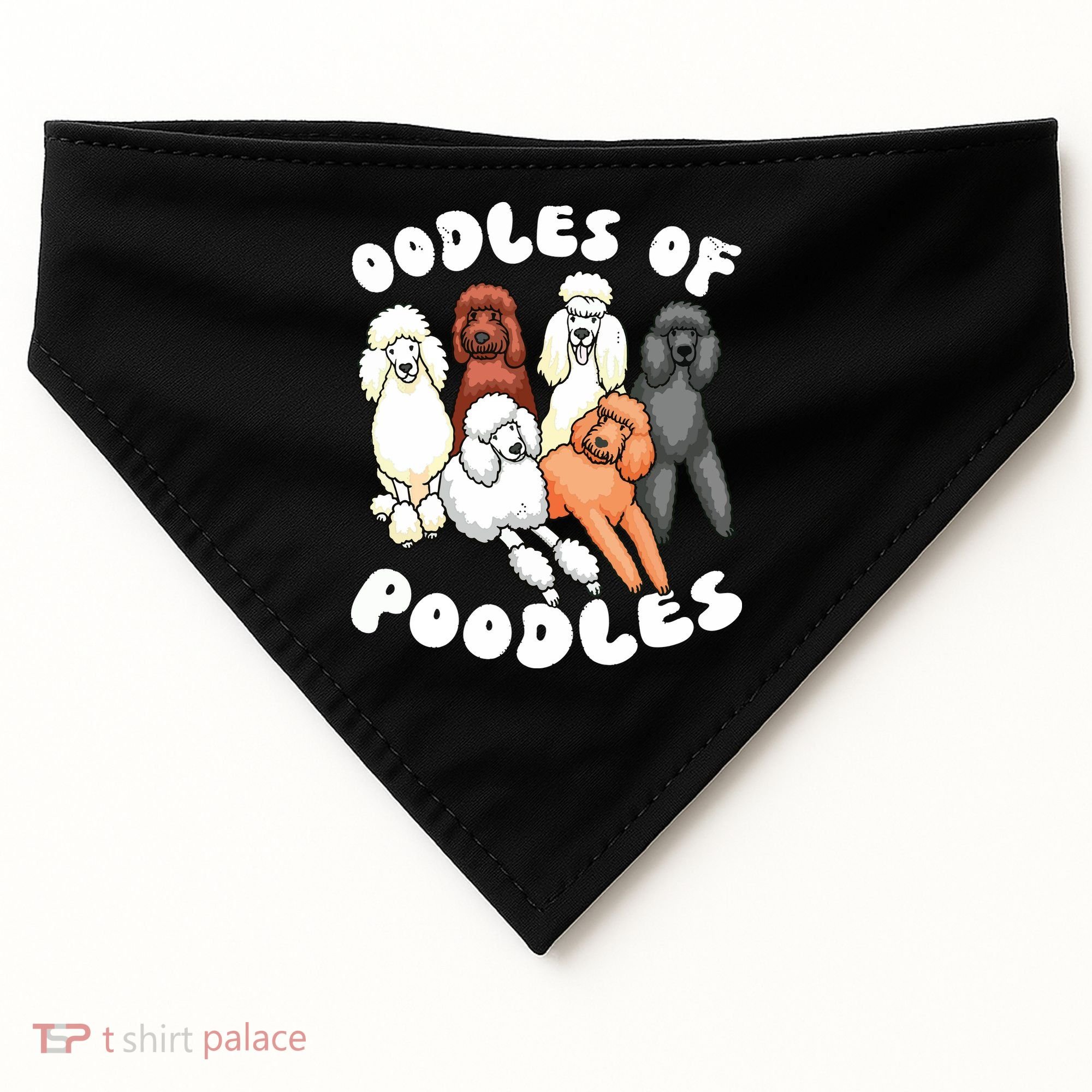 Poodle Oodles Of Poodles Poodle Lover USA-Made Doggie Bandana