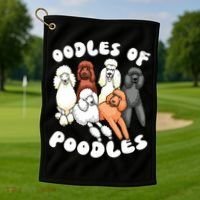 Poodle Oodles Of Poodles Poodle Lover Golf Towel thumb 1