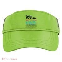 Protect Our Oceans Save Earth World Ocean Day Adult Drive Performance Visor thumb 0