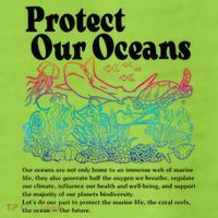 Protect Our Oceans Save Earth World Ocean Day Adult Drive Performance Visor thumb 2