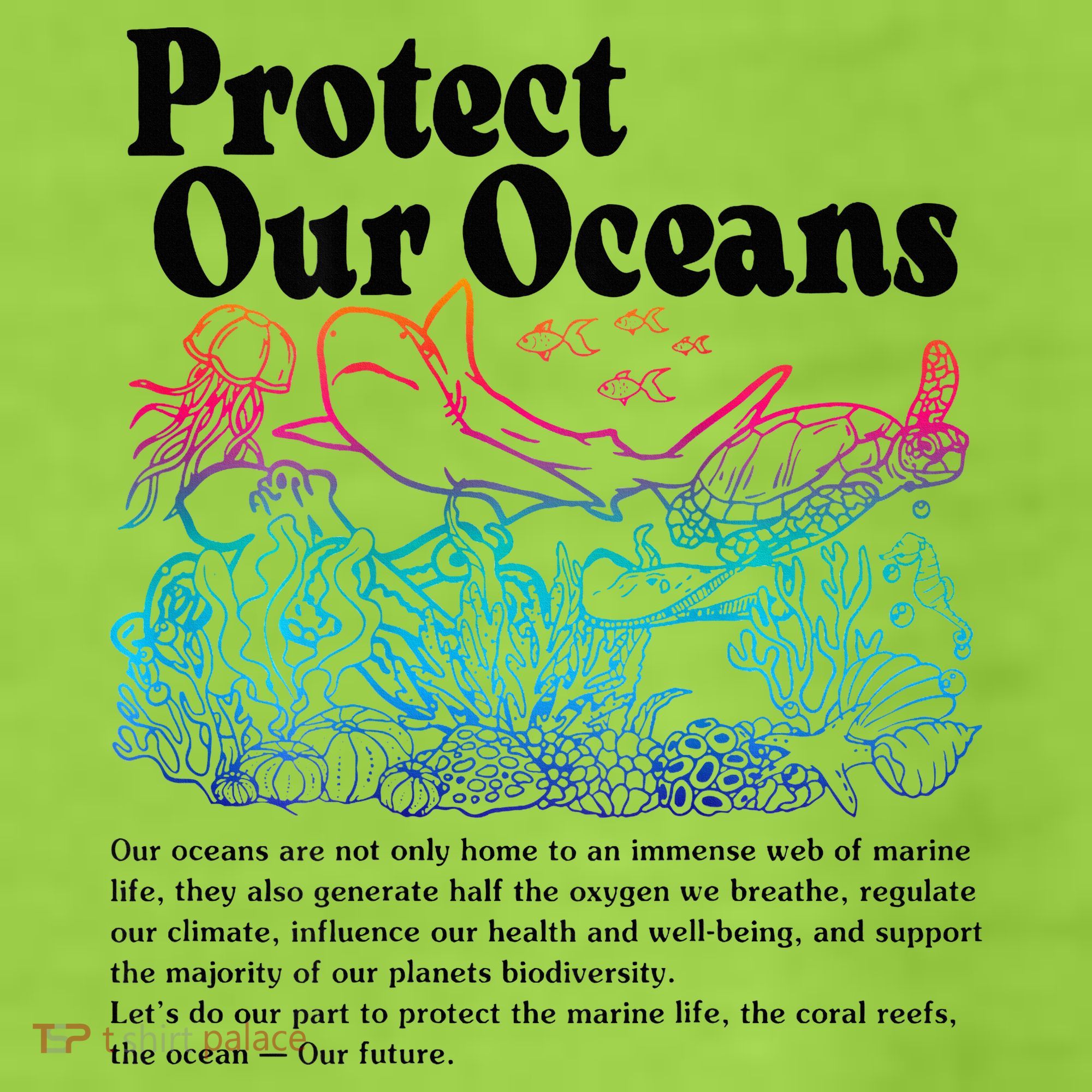 Protect Our Oceans Save Earth World Ocean Day Adult Drive Performance Visor