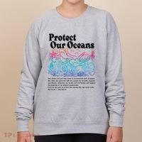 Protect Our Oceans Save Earth World Ocean Day Women's Sweatshirt thumb 0