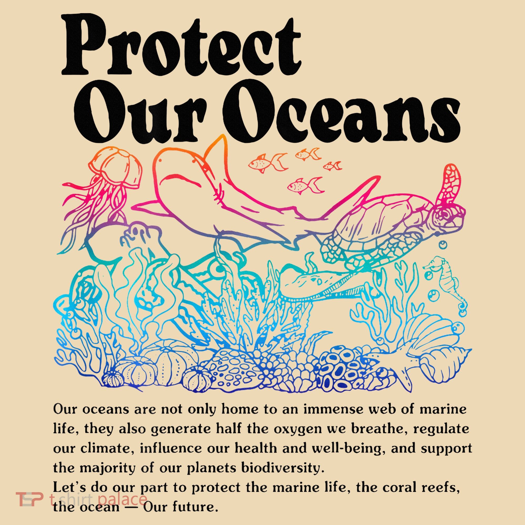 Protect Our Oceans Save Earth World Ocean Day Tote Bag