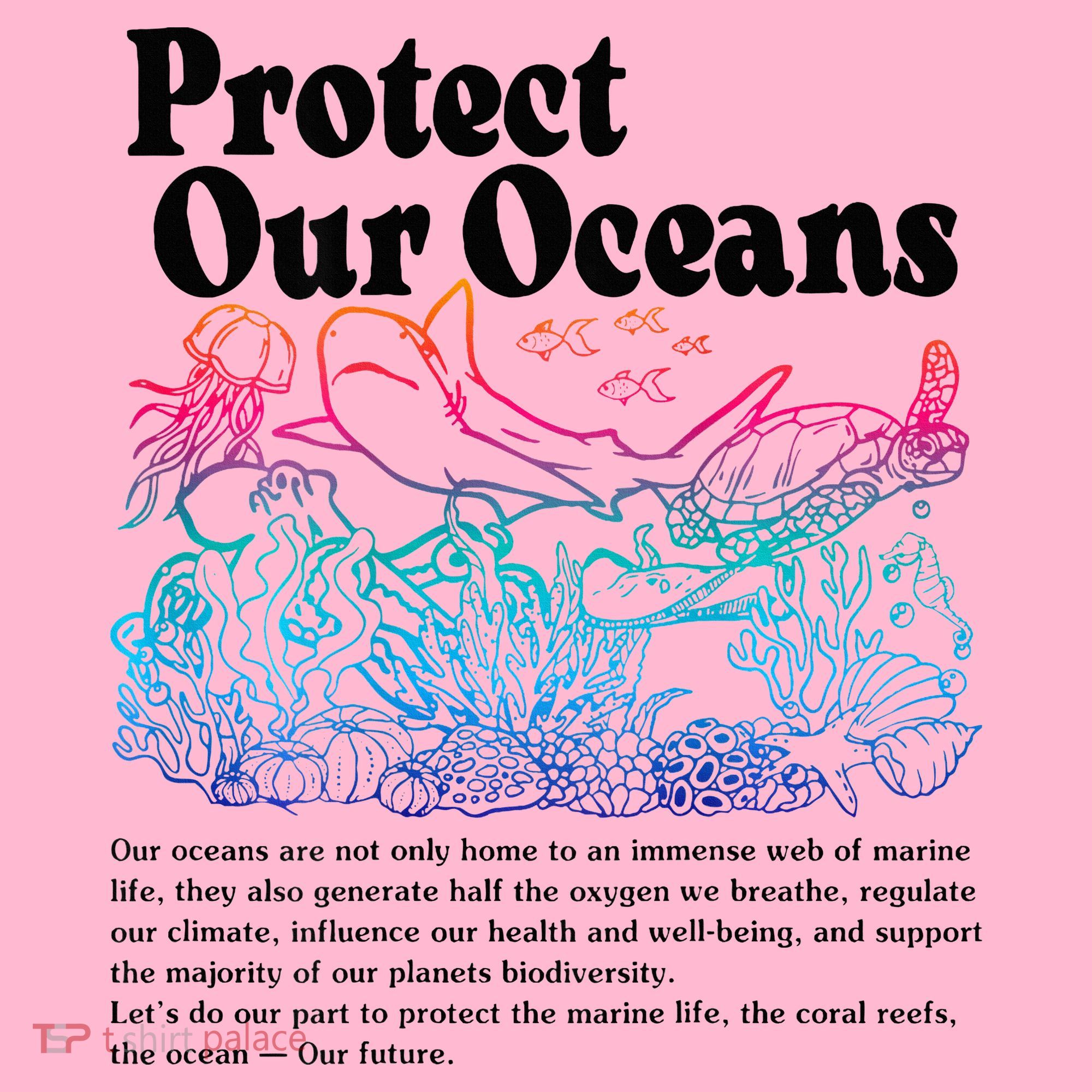 Protect Our Oceans Save Earth World Ocean Day Coaster