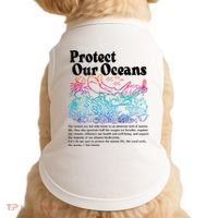 Protect Our Oceans Save Earth World Ocean Day Doggie Tank thumb 0