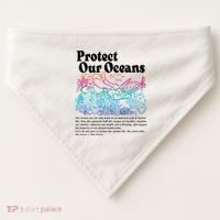 Protect Our Oceans Save Earth World Ocean Day USA-Made Doggie Bandana thumb 0