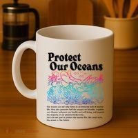 Protect Our Oceans Save Earth World Ocean Day Coffee Mug thumb 4