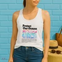 Protect Our Oceans Save Earth World Ocean Day Women's Tank Top thumb 2