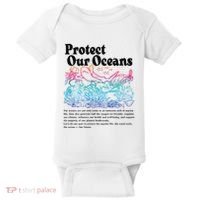 Protect Our Oceans Save Earth World Ocean Day Baby Bodysuit thumb 0