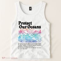 Protect Our Oceans Save Earth World Ocean Day Tank Top thumb 2