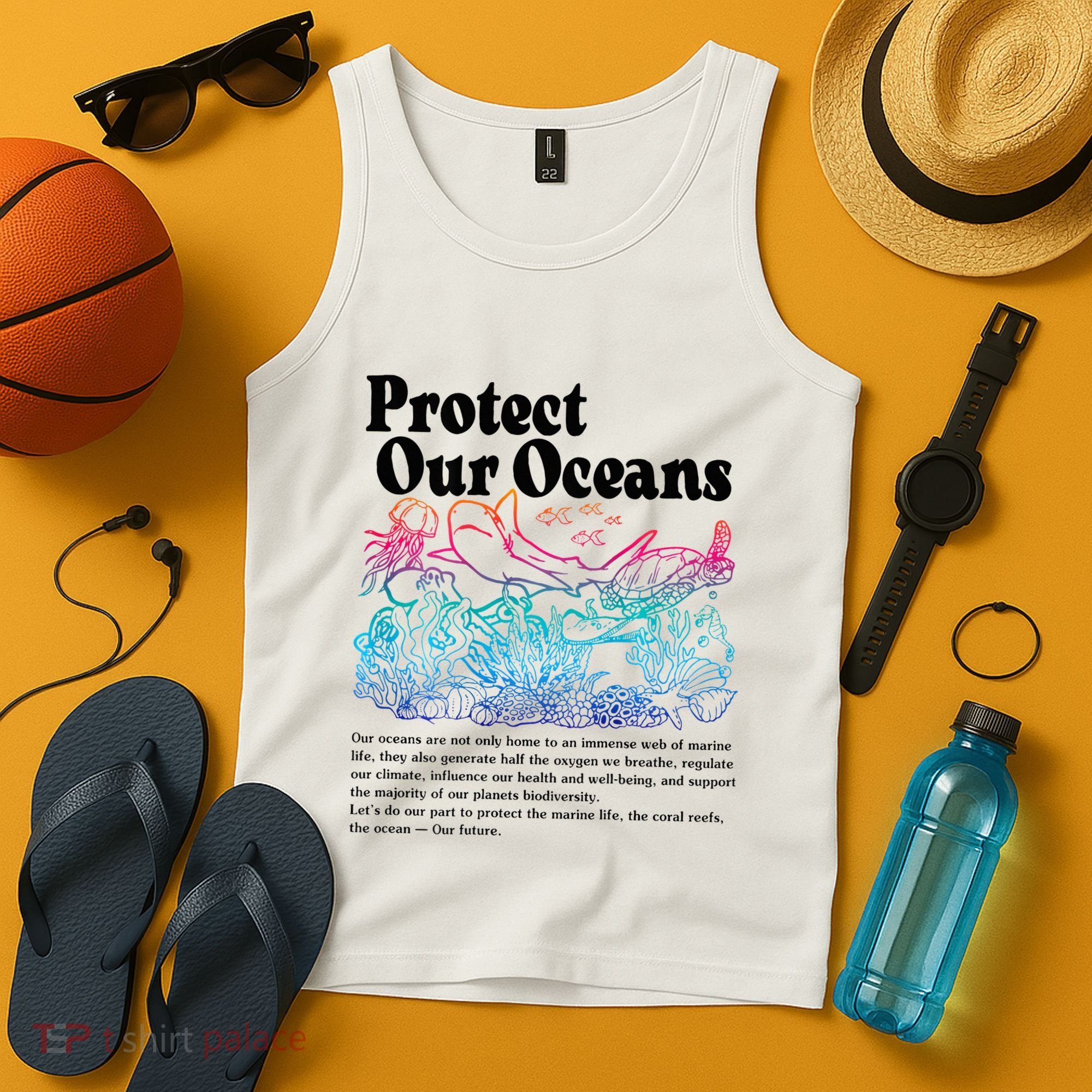 Protect Our Oceans Save Earth World Ocean Day Tank Top