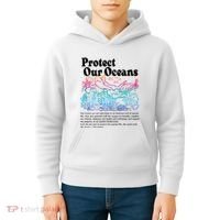 Protect Our Oceans Save Earth World Ocean Day Kids Hoodie thumb 4