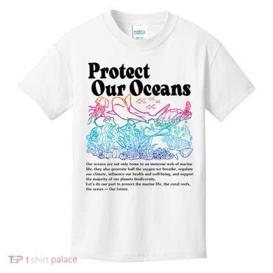Protect Our Oceans Save Earth World Ocean Day Kids T-Shirt
