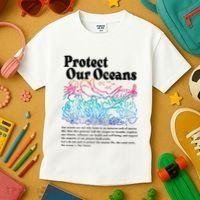 Protect Our Oceans Save Earth World Ocean Day Kids T-Shirt thumb 3