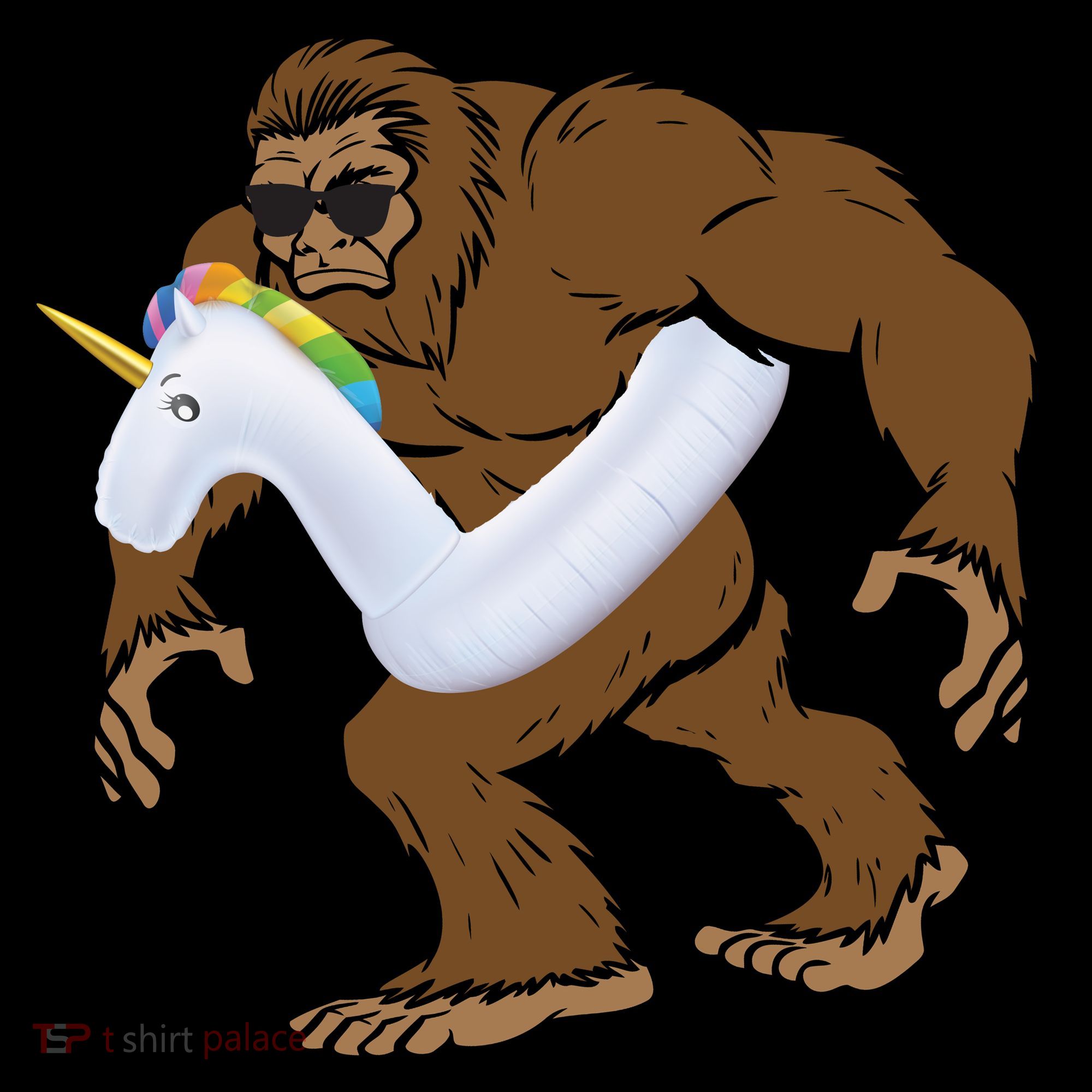 Pool Party Bigfoot Unicorn Float  Sasquatch Doggie Tank