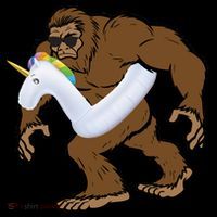 Pool Party Bigfoot Unicorn Float  Sasquatch Backpack thumb 2