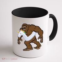 Pool Party Bigfoot Unicorn Float  Sasquatch Coffee Mug thumb 1