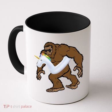 Pool Party Bigfoot Unicorn Float  Sasquatch Coffee Mug