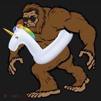 Pool Party Bigfoot Unicorn Float  Sasquatch Pajama Set thumb 2