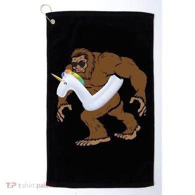 Pool Party Bigfoot Unicorn Float  Sasquatch Golf Towel