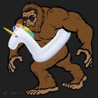 Pool Party Bigfoot Unicorn Float  Sasquatch Golf Towel thumb 3