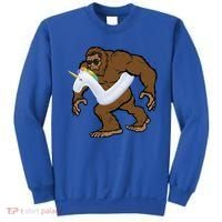 Pool Party Bigfoot Unicorn Float  Sasquatch Sweatshirt thumb 0