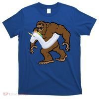 Pool Party Bigfoot Unicorn Float  Sasquatch T-Shirt thumb 0